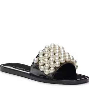 Chinese Laundry Women's Black Jelly Bryer Slide Sandal Size 7